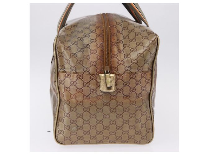 GUCCI GG Crystal Boston Bag Coated Canvas Beige 153240 Auth 194991 - view 5