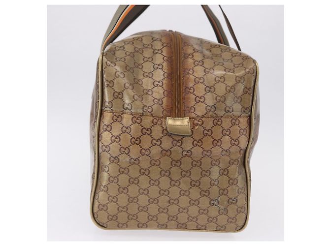 GUCCI GG Crystal Boston Bag Coated Canvas Beige 153240 Auth 194991 - view 6