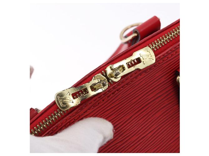 Borsa a mano LOUIS VUITTON Epi Alma Castilian Red M52147 LV Auth 195378V Rosso - vista 10