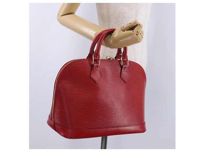 Borsa a mano LOUIS VUITTON Epi Alma Castilian Red M52147 LV Auth 195378V Rosso - vista 21