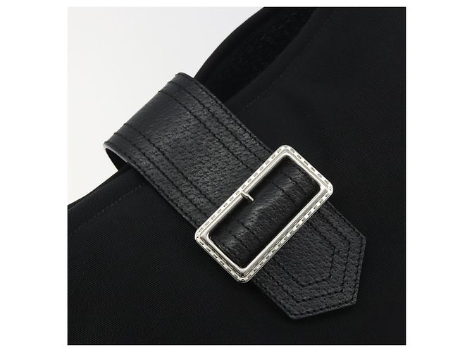 Borsa a tracolla BURBERRY Canvas Black Silver Auth 196119 Nero Argento - vista 14