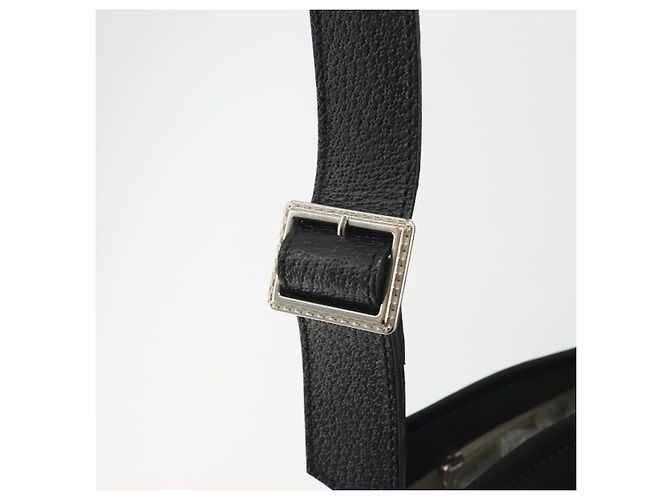 Borsa a tracolla BURBERRY Canvas Black Silver Auth 196119 Nero Argento - vista 15