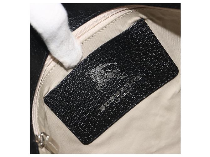 Borsa a tracolla BURBERRY Canvas Black Silver Auth 196119 Nero Argento - vista 16