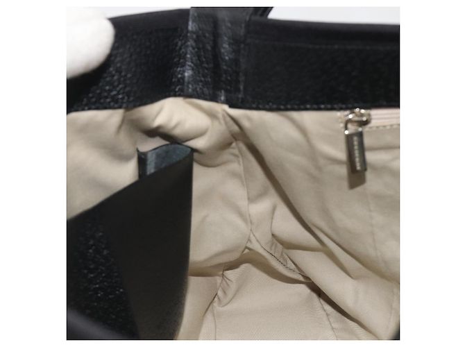 Borsa a tracolla BURBERRY Canvas Black Silver Auth 196119 Nero Argento - vista 19