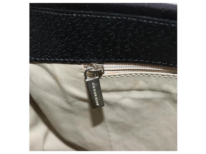 Borsa a tracolla BURBERRY Canvas Black Silver Auth 196119 Nero Argento - vista 20