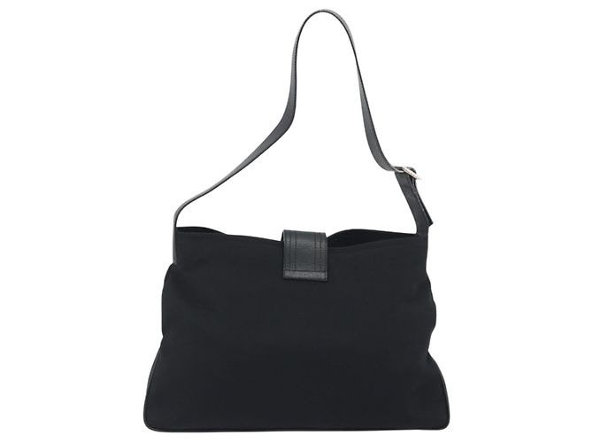 Borsa a tracolla BURBERRY Canvas Black Silver Auth 196119 Nero Argento - vista 3