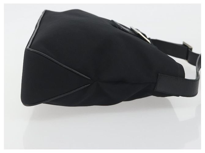 Borsa a tracolla BURBERRY Canvas Black Silver Auth 196119 Nero Argento - vista 4