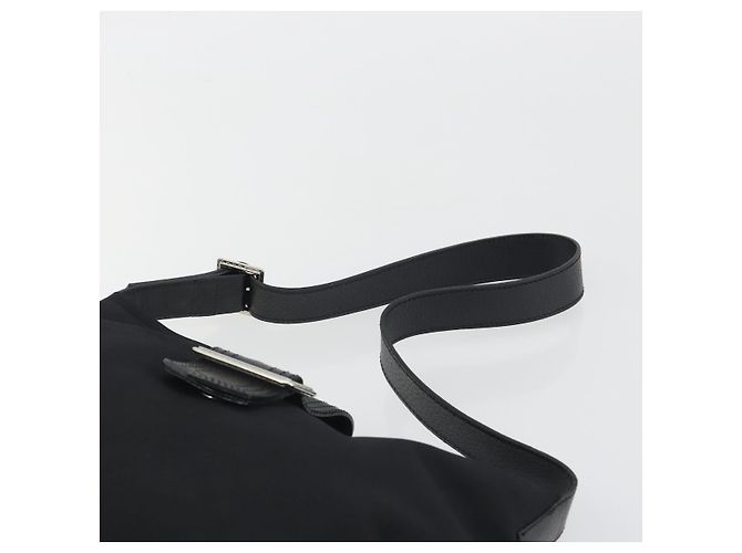 Borsa a tracolla BURBERRY Canvas Black Silver Auth 196119 Nero Argento - vista 8