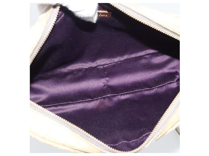 Borsa a tracolla Miu Miu in pelle beige e oro autentica bs36735 D'oro - vista 11