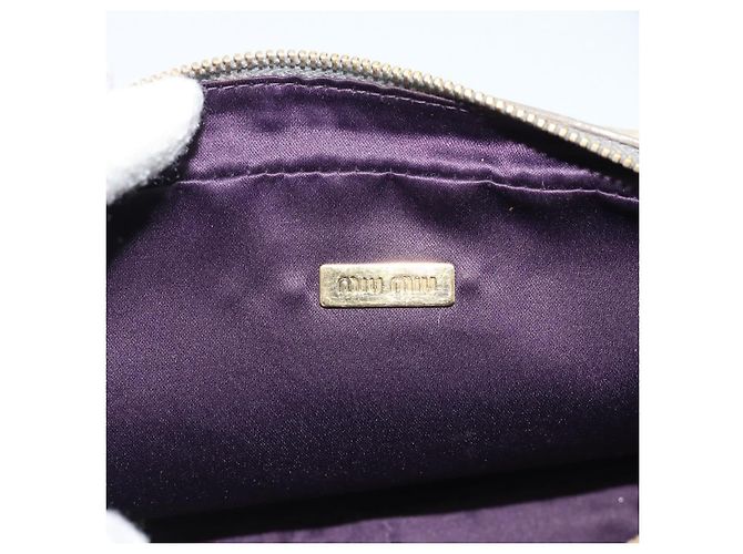 Borsa a tracolla Miu Miu in pelle beige e oro autentica bs36735 D'oro - vista 18
