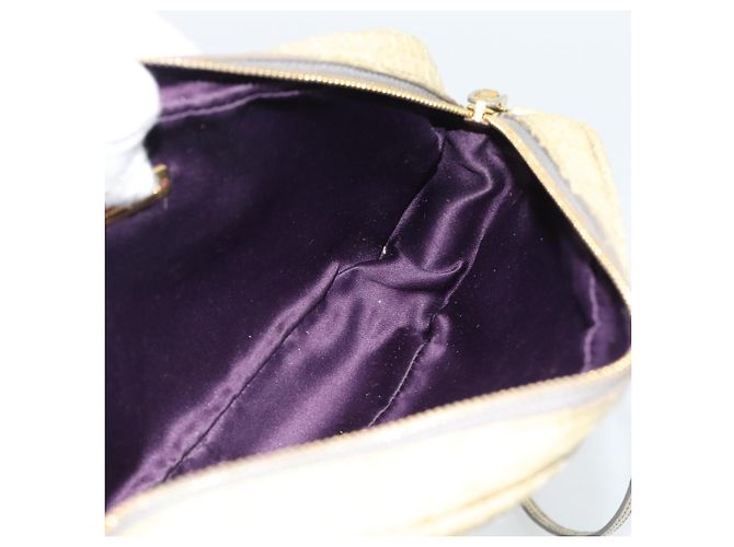 Borsa a tracolla Miu Miu in pelle beige e oro autentica bs36735 D'oro - vista 19