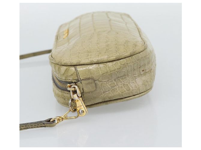 Borsa a tracolla Miu Miu in pelle beige e oro autentica bs36735 D'oro - vista 3
