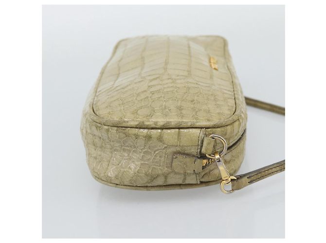 Borsa a tracolla Miu Miu in pelle beige e oro autentica bs36735 D'oro - vista 4