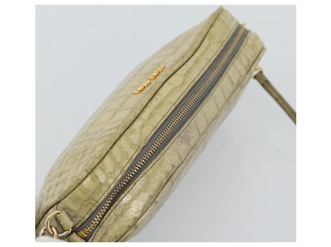 Borsa a tracolla Miu Miu in pelle beige e oro autentica bs36735 D'oro - vista 6