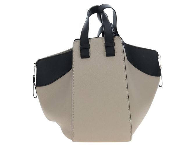 Borsa a mano LOEWE Hammock Herbarium in pelle 2 Beige Silver Auth 193784SAM Argento - vista 2
