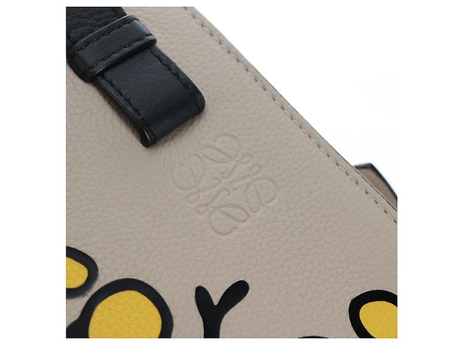 Borsa a mano LOEWE Hammock Herbarium in pelle 2 Beige Silver Auth 193784SAM Argento - vista 20