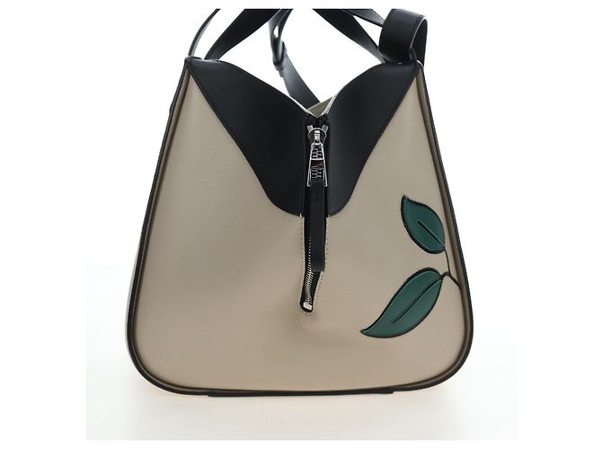 Borsa a mano LOEWE Hammock Herbarium in pelle 2 Beige Silver Auth 193784SAM Argento - vista 4
