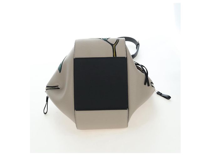 Borsa a mano LOEWE Hammock Herbarium in pelle 2 Beige Silver Auth 193784SAM Argento - vista 5