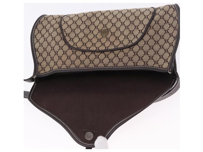 Céline Borsa a tracolla CELINE Macadam Beige Auth 196808V - vista 16