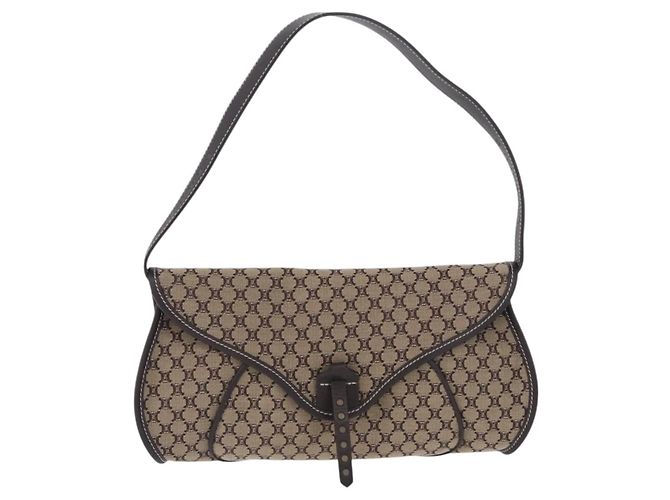 Céline Borsa a tracolla CELINE Macadam Beige Auth 196808V - vista 2