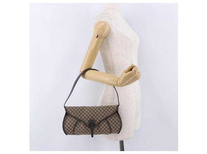 Céline Borsa a tracolla CELINE Macadam Beige Auth 196808V - vista 23