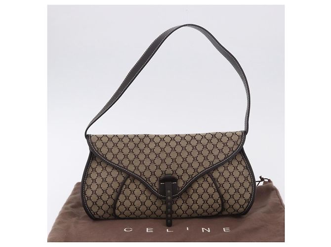 Céline Borsa a tracolla CELINE Macadam Beige Auth 196808V - vista 24