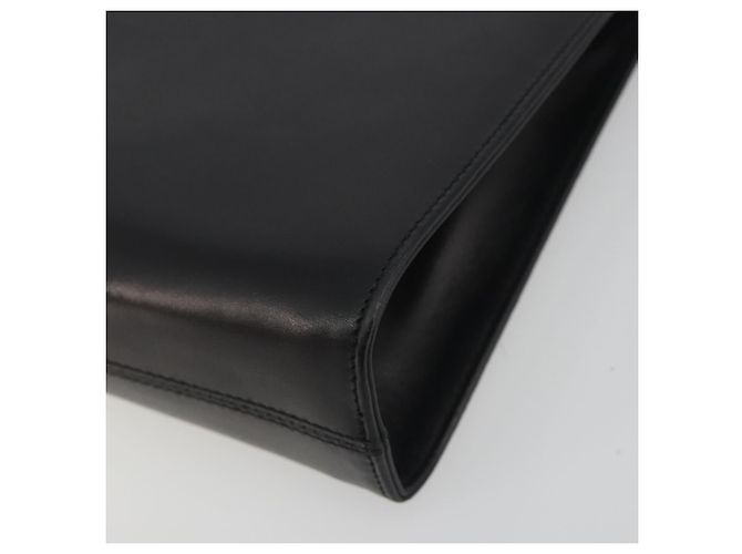 Borsa a tracolla Salvatore Ferragamo Gancini Chain in pelle nera e oro Auth 196249 Nero D'oro - vista 11