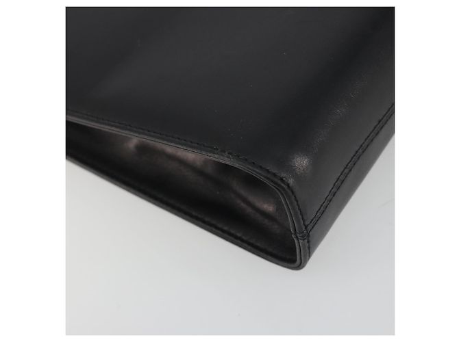 Borsa a tracolla Salvatore Ferragamo Gancini Chain in pelle nera e oro Auth 196249 Nero D'oro - vista 14
