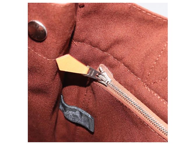 Hermès Borsa HERMES Fourre Tout PM Canvas Brown Silver Auth 195979A Marrone Argento - vista 18