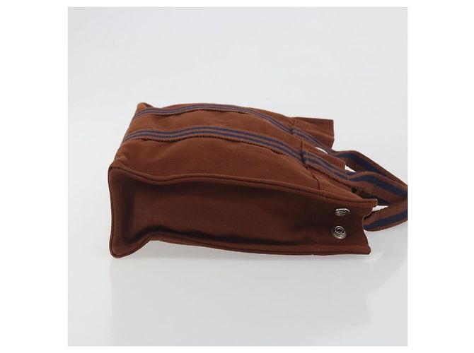 Hermès Borsa HERMES Fourre Tout PM Canvas Brown Silver Auth 195979A Marrone Argento - vista 4
