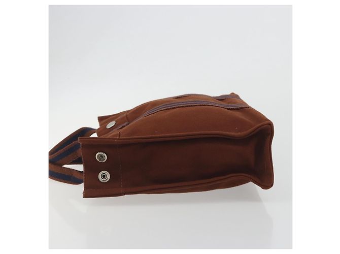Hermès Borsa HERMES Fourre Tout PM Canvas Brown Silver Auth 195979A Marrone Argento - vista 5