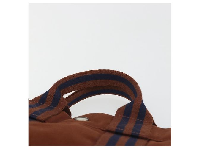 Hermès Borsa HERMES Fourre Tout PM Canvas Brown Silver Auth 195979A Marrone Argento - vista 8