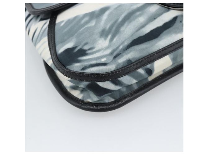 Borsa a tracolla Salvatore Ferragamo Gancini Nylon Grigio Argento Auth 195614A Marrone - vista 11