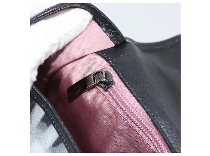 Borsa a tracolla Salvatore Ferragamo Gancini Nylon Grigio Argento Auth 195614A Marrone - vista 19