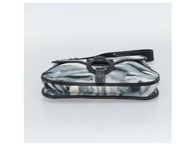 Borsa a tracolla Salvatore Ferragamo Gancini Nylon Grigio Argento Auth 195614A Marrone - vista 9