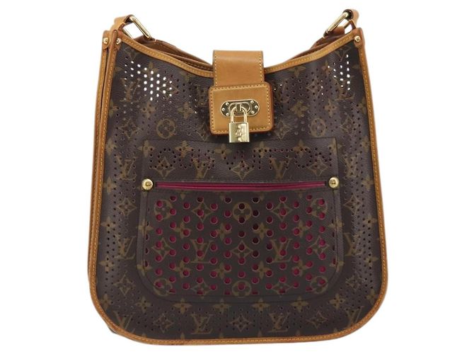 LOUIS VUITTON Monogram Perfo Musette Shoulder Bag Pink M95172 LV Auth 196087A Rosa Monogramma - vista 13