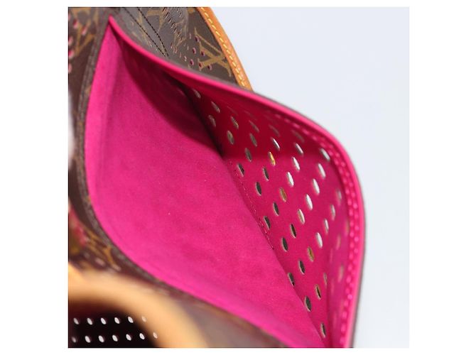 LOUIS VUITTON Monogram Perfo Musette Shoulder Bag Pink M95172 LV Auth 196087A Rosa Monogramma - vista 21