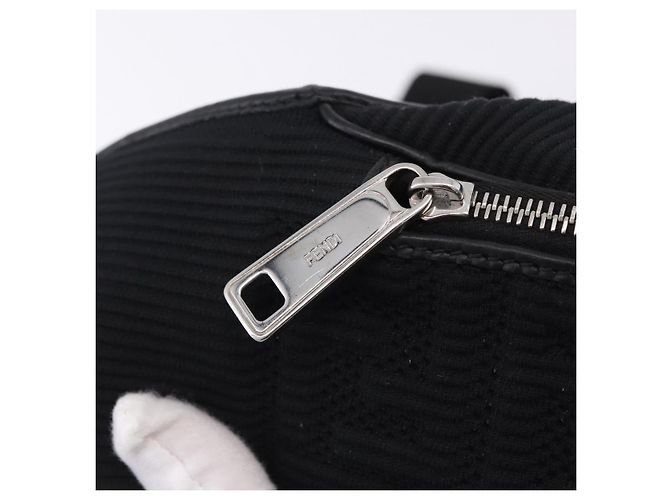 Borsa a tracolla FENDI Canvas Black Silver Auth ka5602V Nero Argento - vista 14