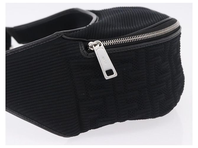 Borsa a tracolla FENDI Canvas Black Silver Auth ka5602V Nero Argento - vista 5
