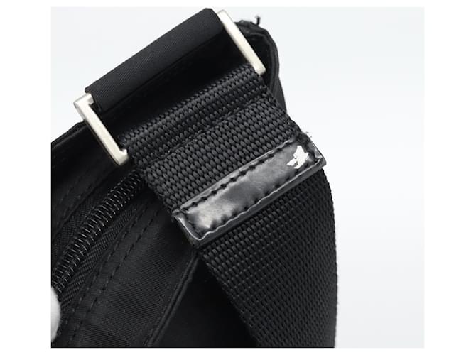 Borsa a Tracolla PRADA Nylon Nero Argento Auth 196146A - vista 10