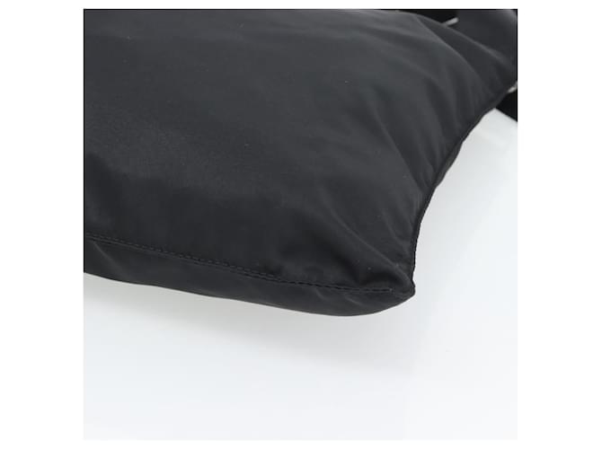 Borsa a Tracolla PRADA Nylon Nero Argento Auth 196146A - vista 14
