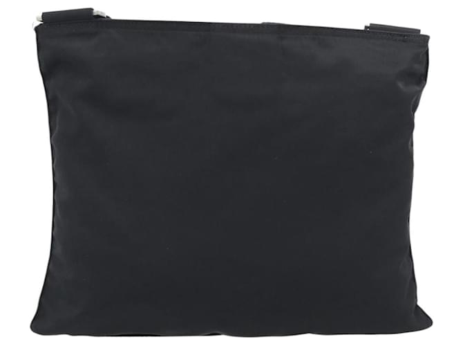 Borsa a Tracolla PRADA Nylon Nero Argento Auth 196146A - vista 2