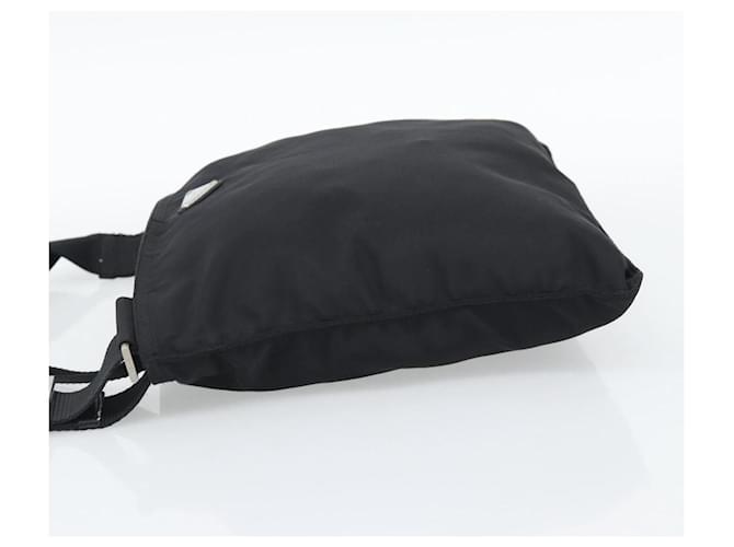 Borsa a Tracolla PRADA Nylon Nero Argento Auth 196146A - vista 3
