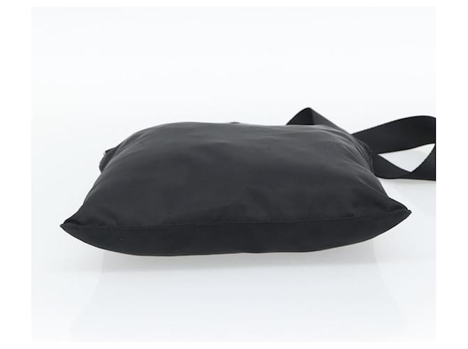 Borsa a Tracolla PRADA Nylon Nero Argento Auth 196146A - vista 5