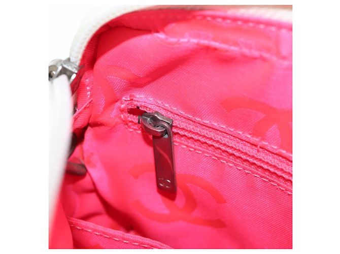 Borsa CHANEL COCO Mark Matelasse Cambon Line in pelle bianca CC Auth 194709M Bianco - vista 22