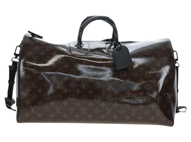 Borsa LOUIS VUITTON Monogram Glaze Keepall Bandouliere 50 M43899 LV Auth 191644SM Monogramma - vista 13
