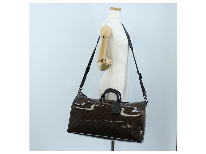 Borsa LOUIS VUITTON Monogram Glaze Keepall Bandouliere 50 M43899 LV Auth 191644SM Monogramma - vista 35