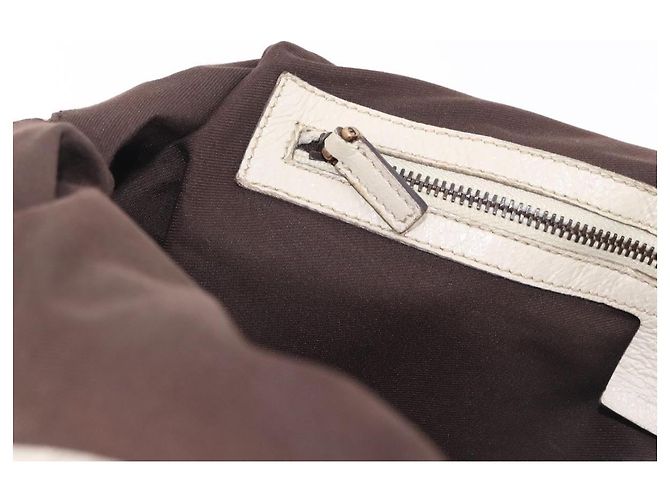 Borsa a tracolla GUCCI Bamboo in pelle Ivory Gold 124293 Auth 195718A D'oro Crudo - vista 21