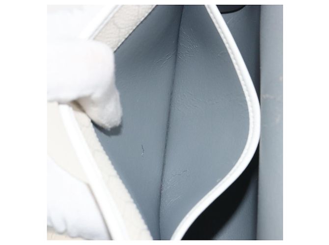 Borsa a tracolla Christian Dior Honeycomb Canvas PVC White Gold Auth 195565 Bianco D'oro - vista 21