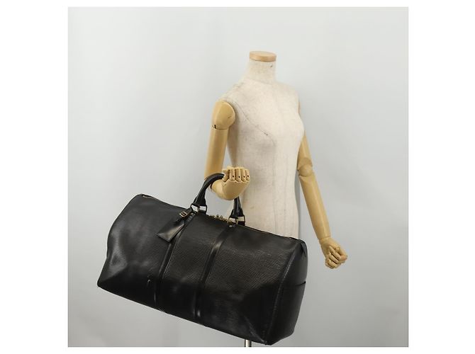 LOUIS VUITTON Epi Keepall 55 Boston Bag Noir Black M42952 LV Auth 194576 Nero - vista 22